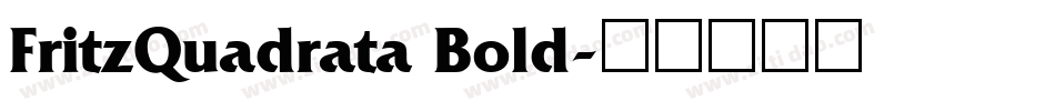 FritzQuadrata Bold字体转换